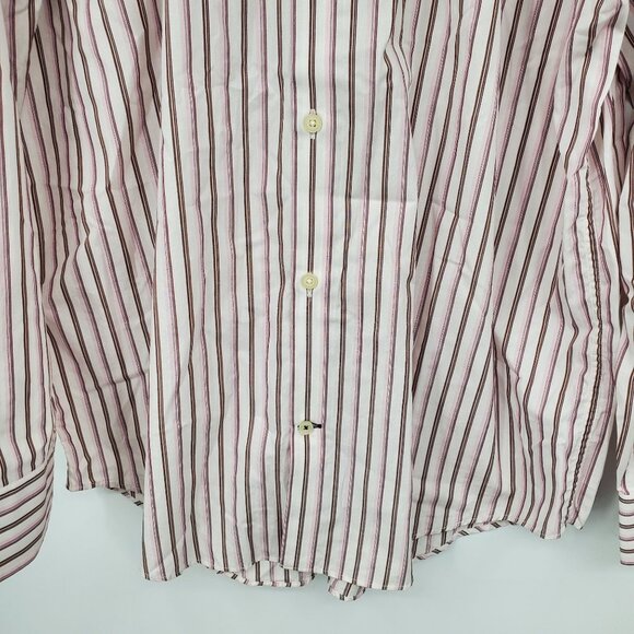 NWT Banana Republic Purple and Pink Striped Collared Dress Shirt Size XL - Picture 10 of 10